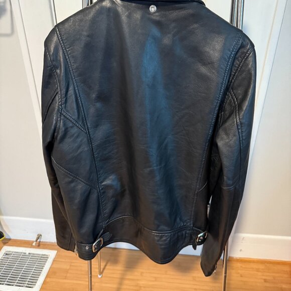USA Schott Perfecto Black Lambskin Leather Jacket LC1140 - Picture 4 of 10